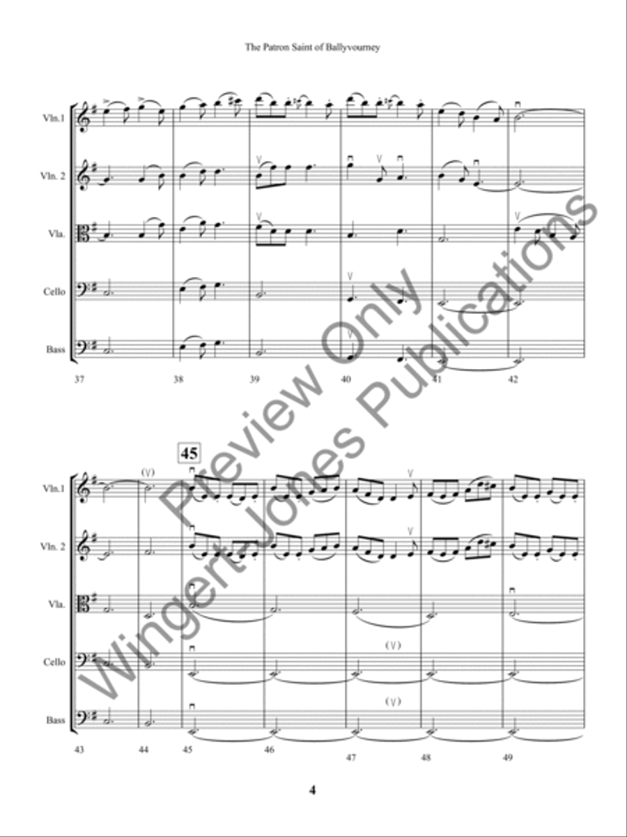 The Patron Saint of Ballyvourney (Score) String Orchestra scores gallery preview page 7