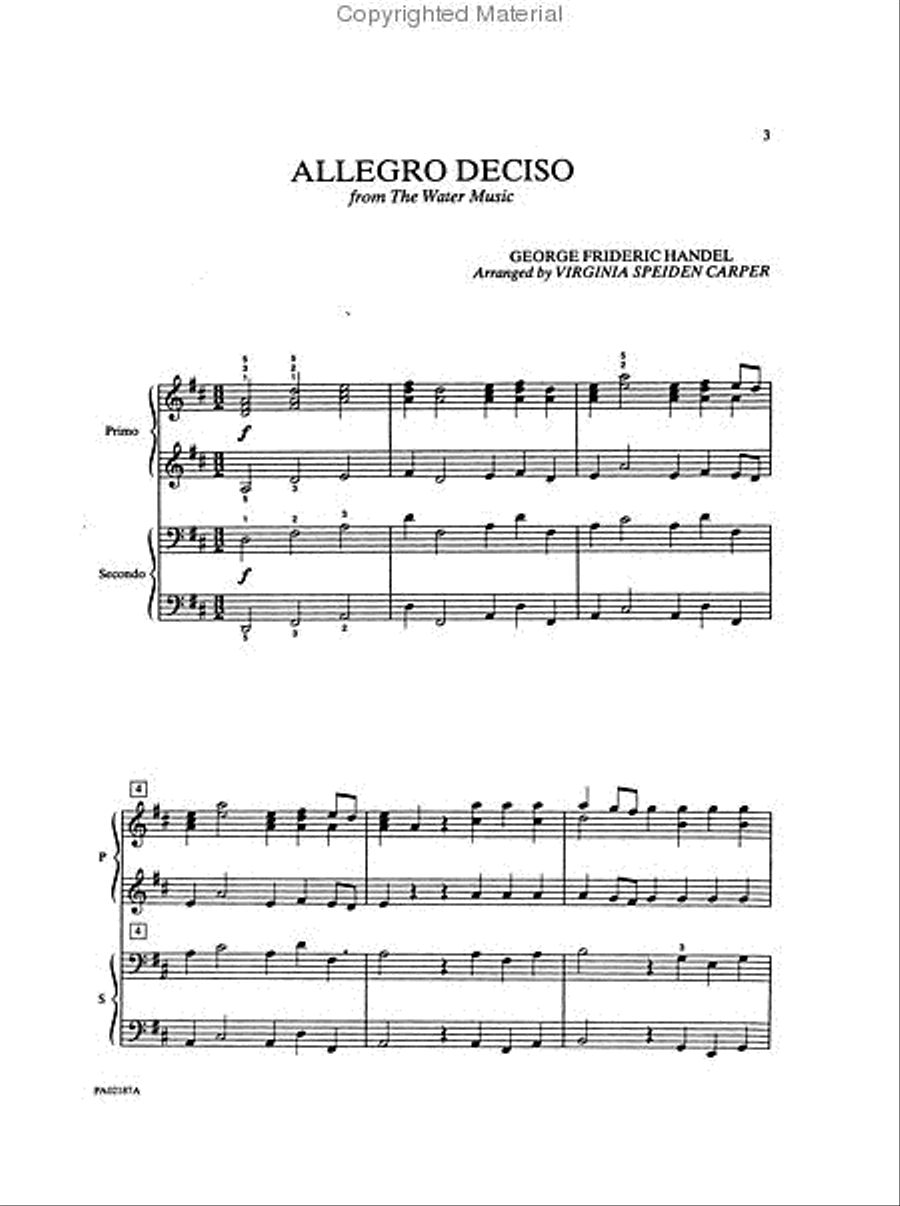 Allegro Deciso (from The Water Music) Small Ensemble scores gallery preview page 3