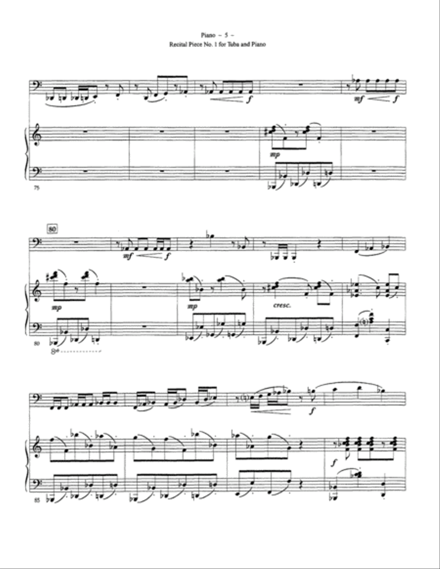 Recital Piece No 1 Tuba scores gallery preview page 6