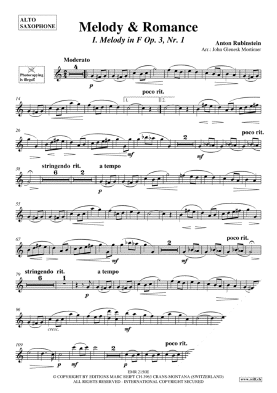 Melody & Romance Alto Saxophone scores gallery preview page 3