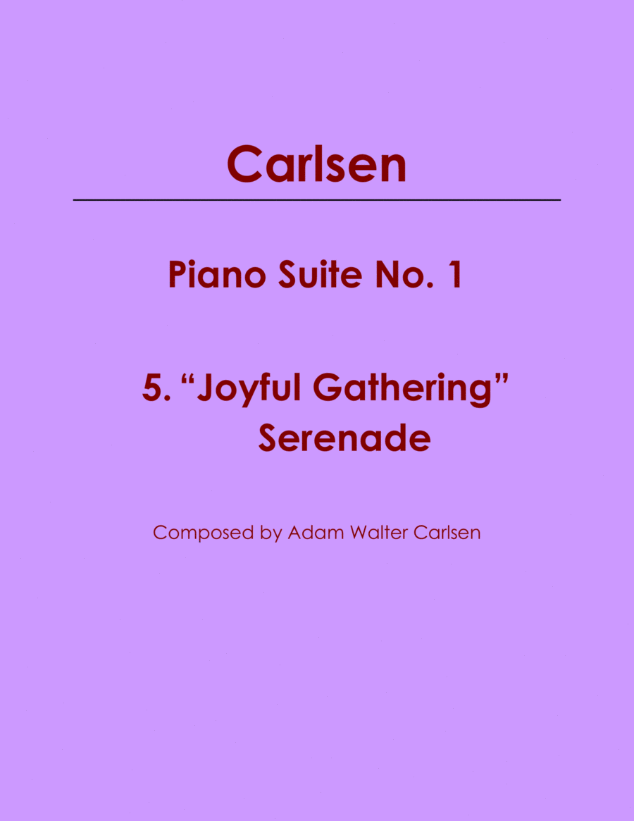 Piano Suite No. 1 5. "Joyful Gathering" Serenade image number null