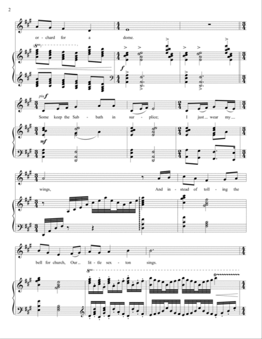 Emily Dickinson Songs (voice and piano) Choir scores gallery preview page 4