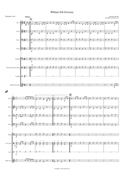 William Tell Overture (Orchestra/ Concert Band Flexible Instrumentation) image number null