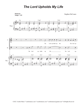 The Lord Upholds My Life (Duet for Tenor and Bass solo)