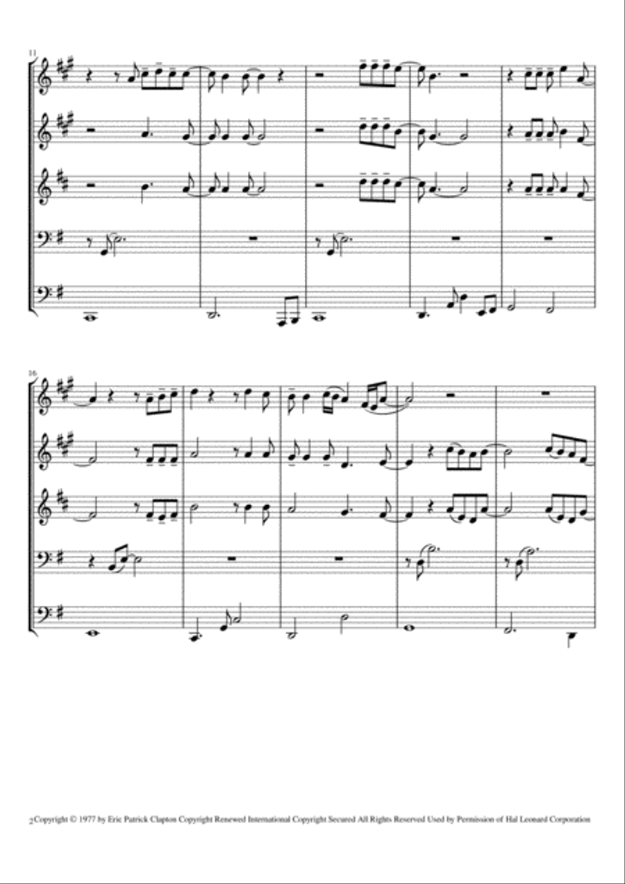 Wonderful Tonight Wonderful Tonight Brass Ensemble scores gallery preview page 2