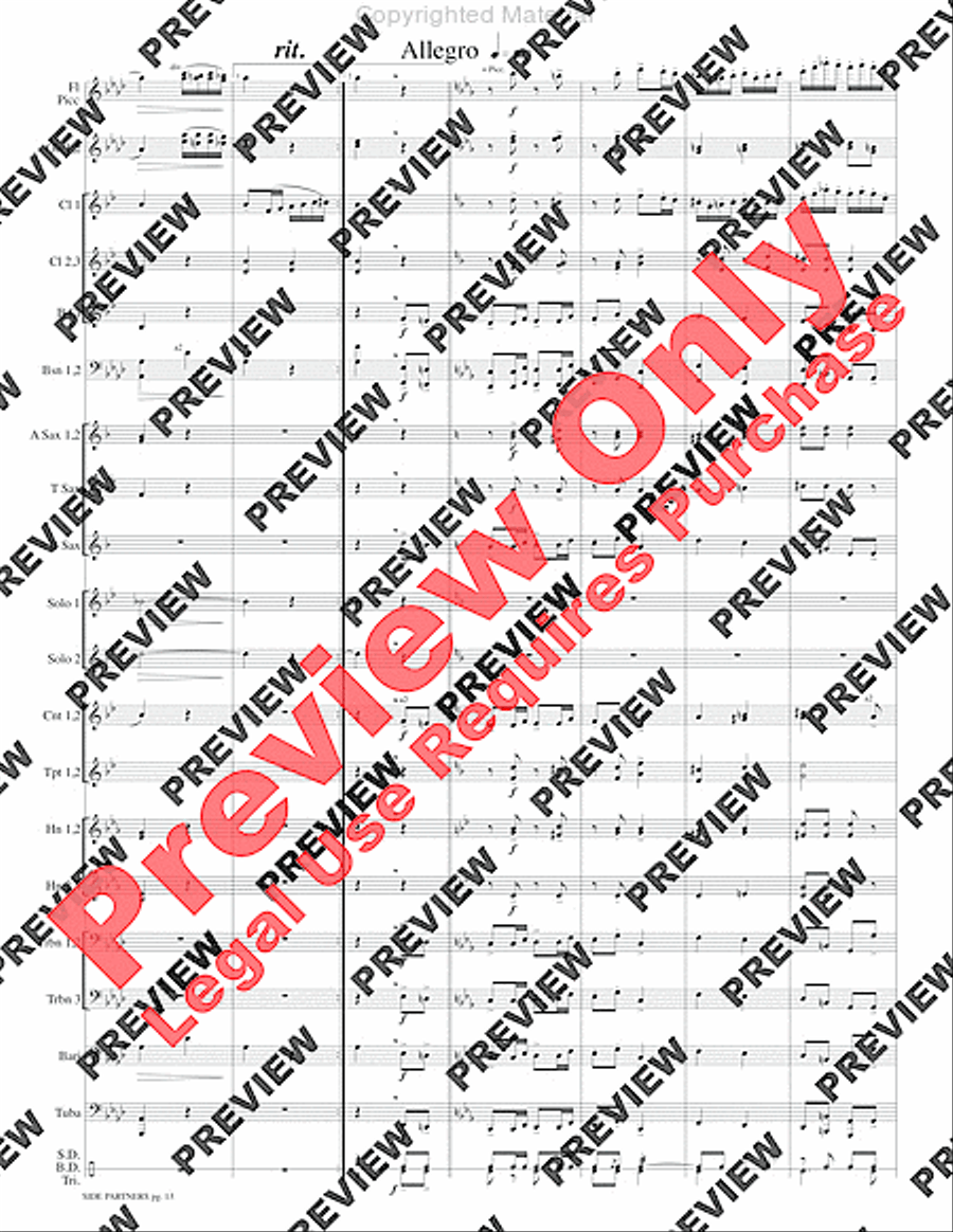 Side Partners Concert Band scores gallery preview page 16