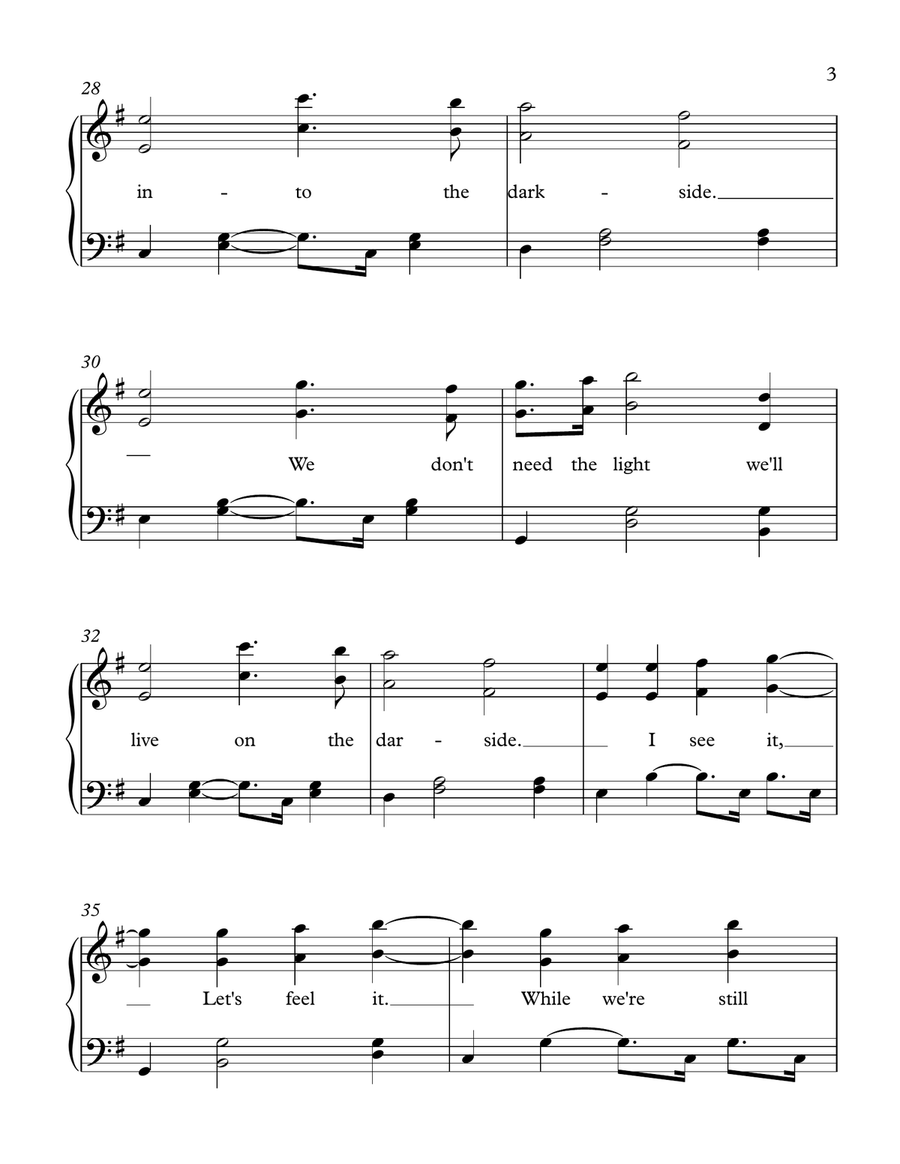 Darkside Piano, Vocal scores gallery preview page 3