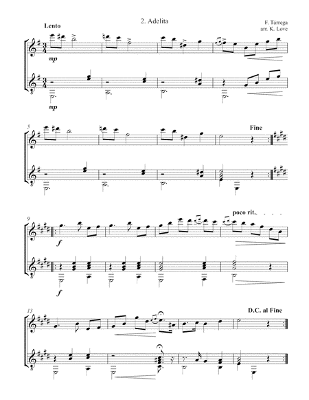 T. for Two (Flute and Guitar) - Score and Parts image number null