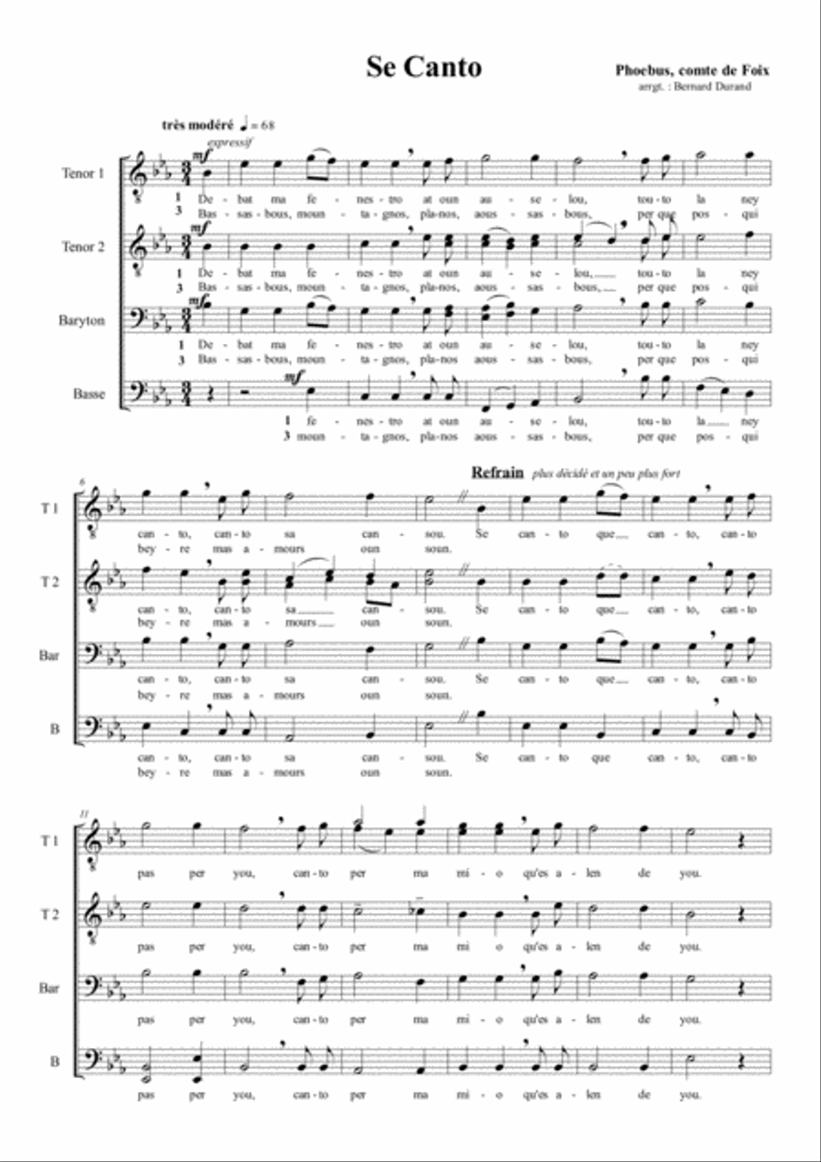 Se Canto Small Ensemble scores gallery preview page 1