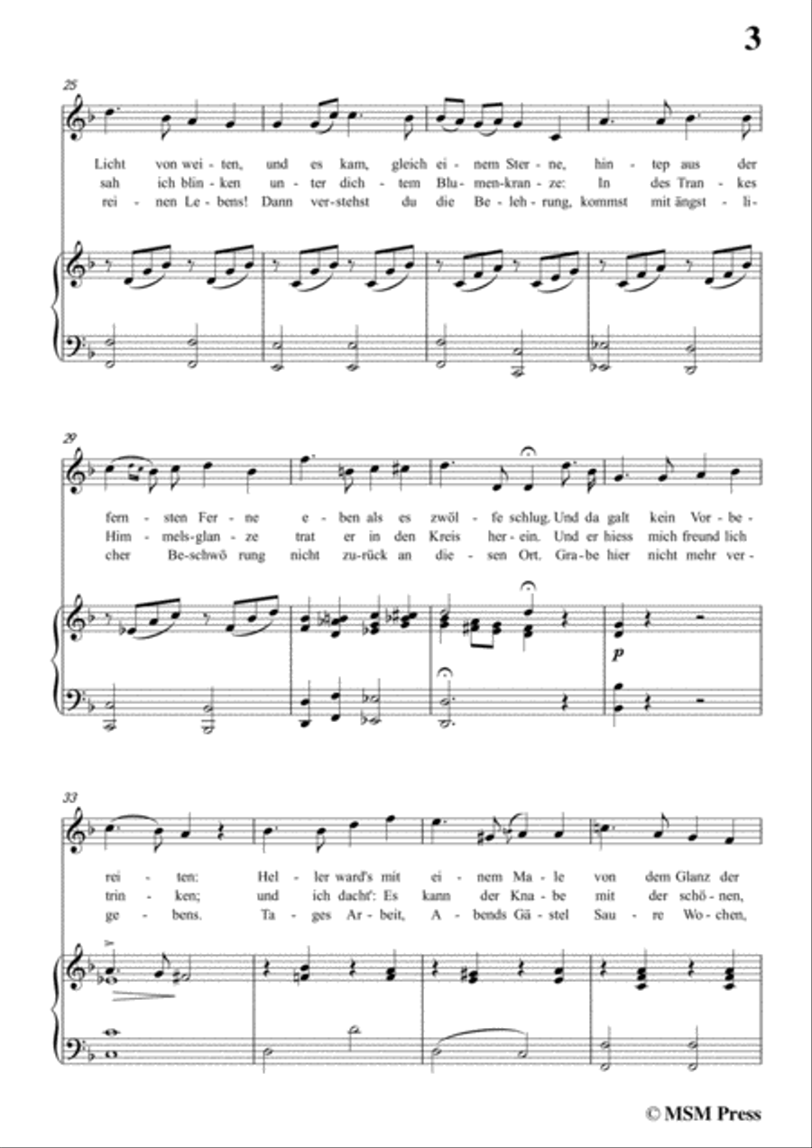 Schubert-Der Schatzgräber,in f minor,for voice and piano Voice Solo scores gallery preview page 5