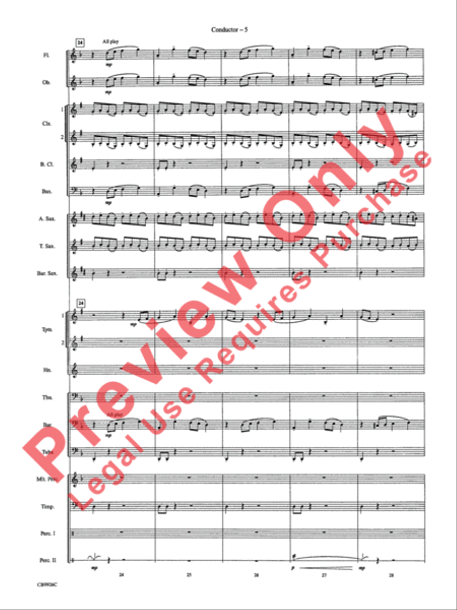 Duel of the Fates Concert Band scores gallery preview page 7