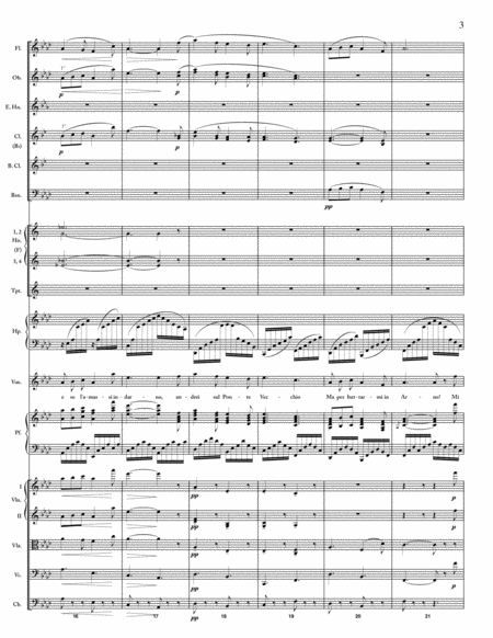 Puccini O Mio Babbino Caro, aria for Soprano. Full Score and Parts with Rehearsal Piano image number null