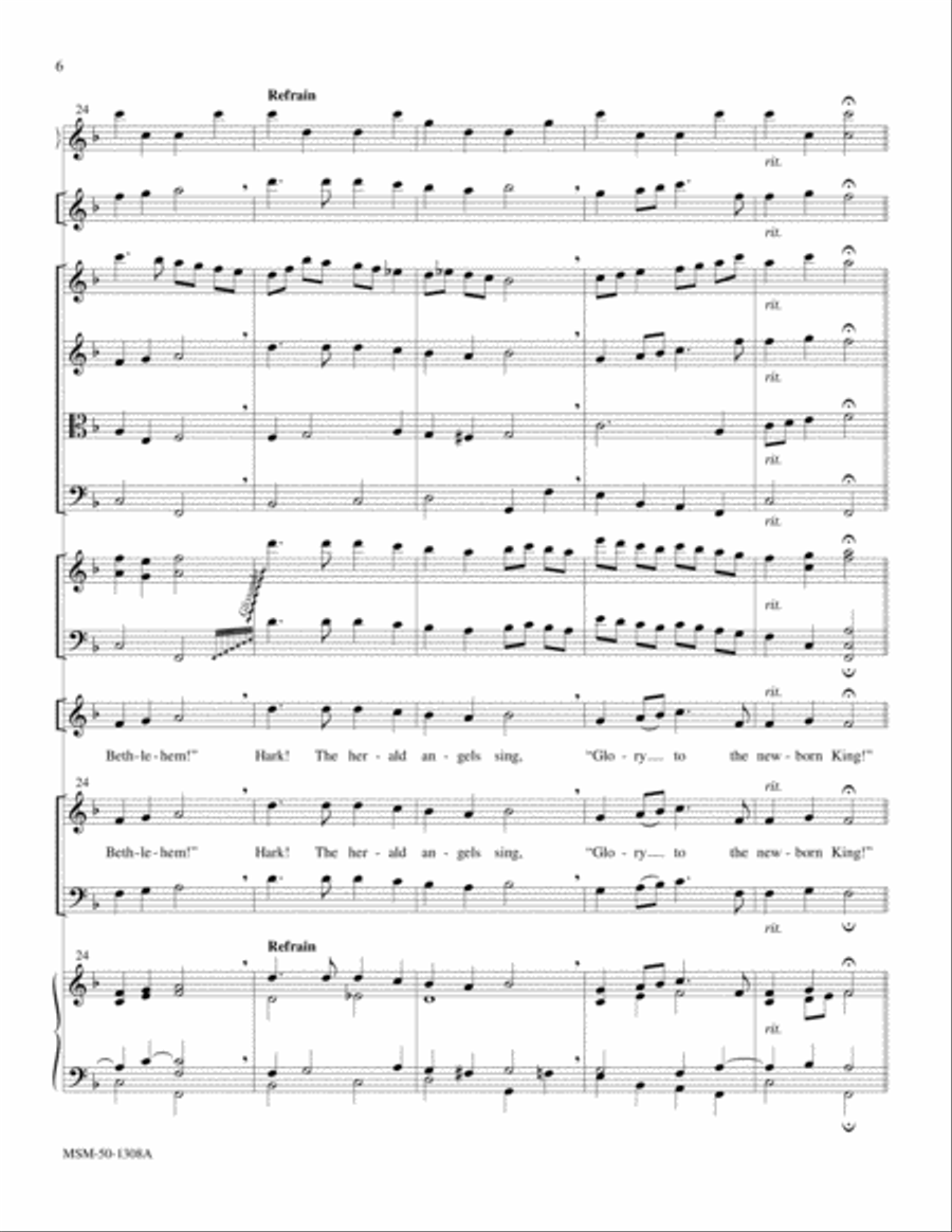 Hark! The Herald Angels Sing Choir scores gallery preview page 6