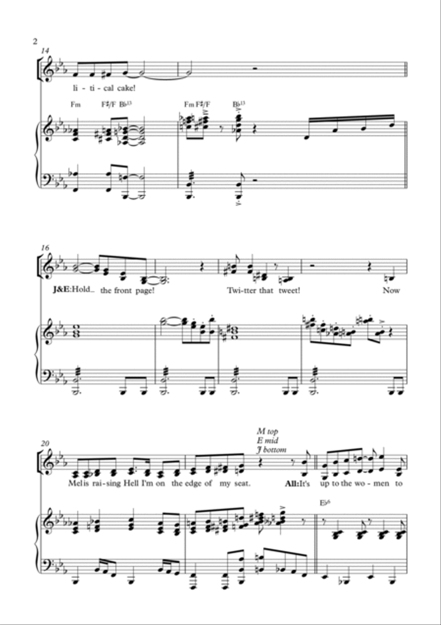 IT'S UP TO THE WOMEN Voice scores gallery preview page 2