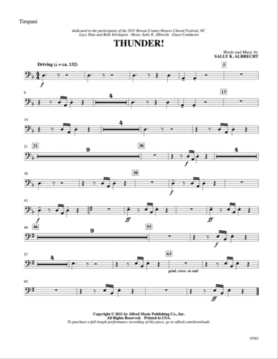 Thunder!: Timpani Percussion scores gallery preview page 1