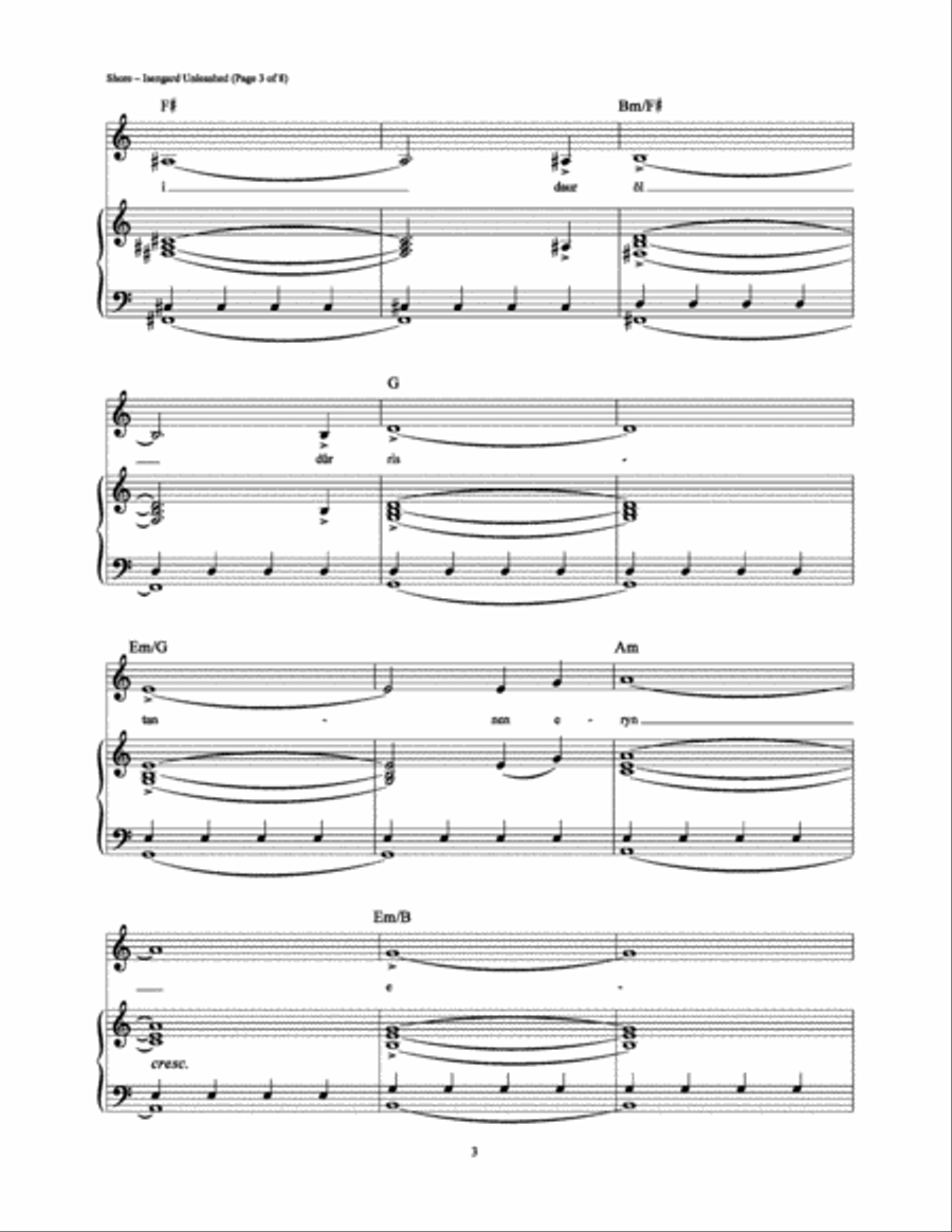 Isengard Unleashed Piano, Vocal, Guitar scores gallery preview page 3
