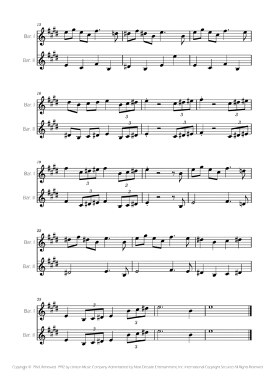 Addams Family Theme Woodwind Duet scores gallery preview page 2