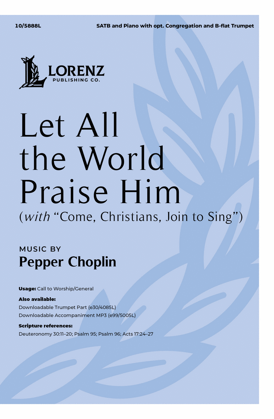 Let All the World Praise Him Choir scores gallery preview page 1