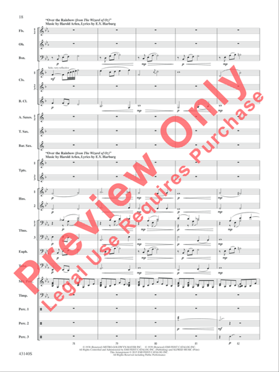 At the Movies---The Classics Concert Band scores gallery preview page 19
