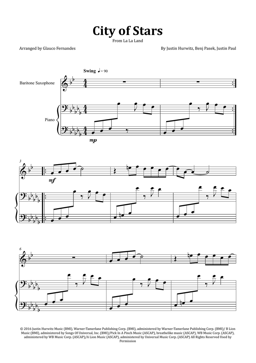City Of Stars Chamber Music scores gallery preview page 1