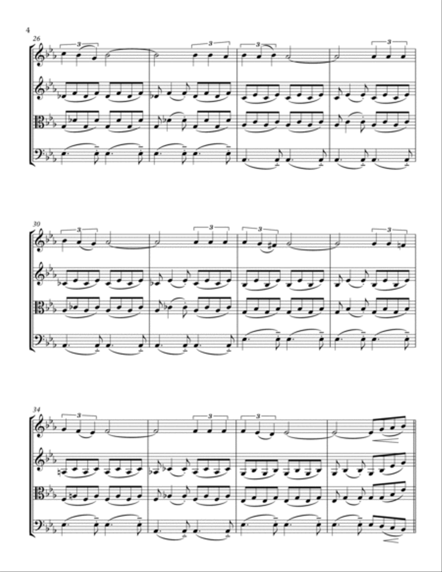 Can't Take My Eyes Off Of You String Quartet scores gallery preview page 4