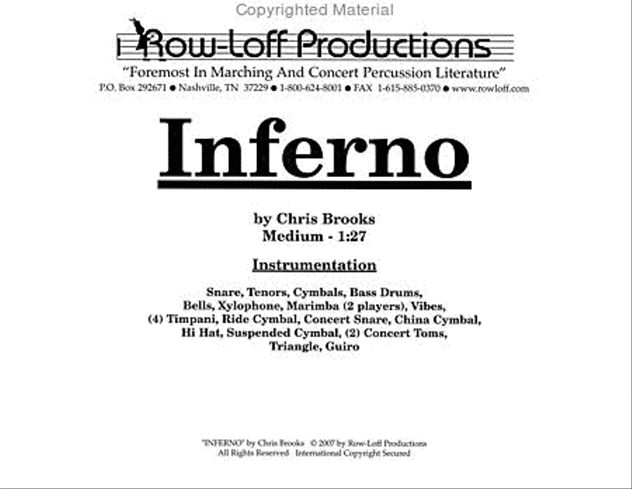 Inferno Percussion Ensemble scores gallery preview page 2