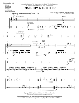 Rise Up! Rejoice! (from Footprints In The Sand) - Percussion 1 & 2