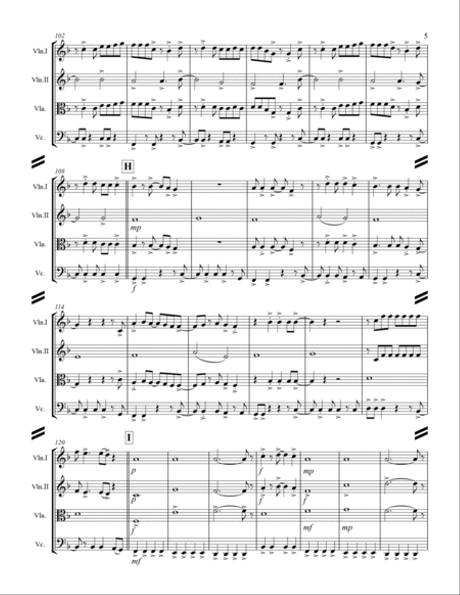 Take On Me String Quartet scores gallery preview page 6