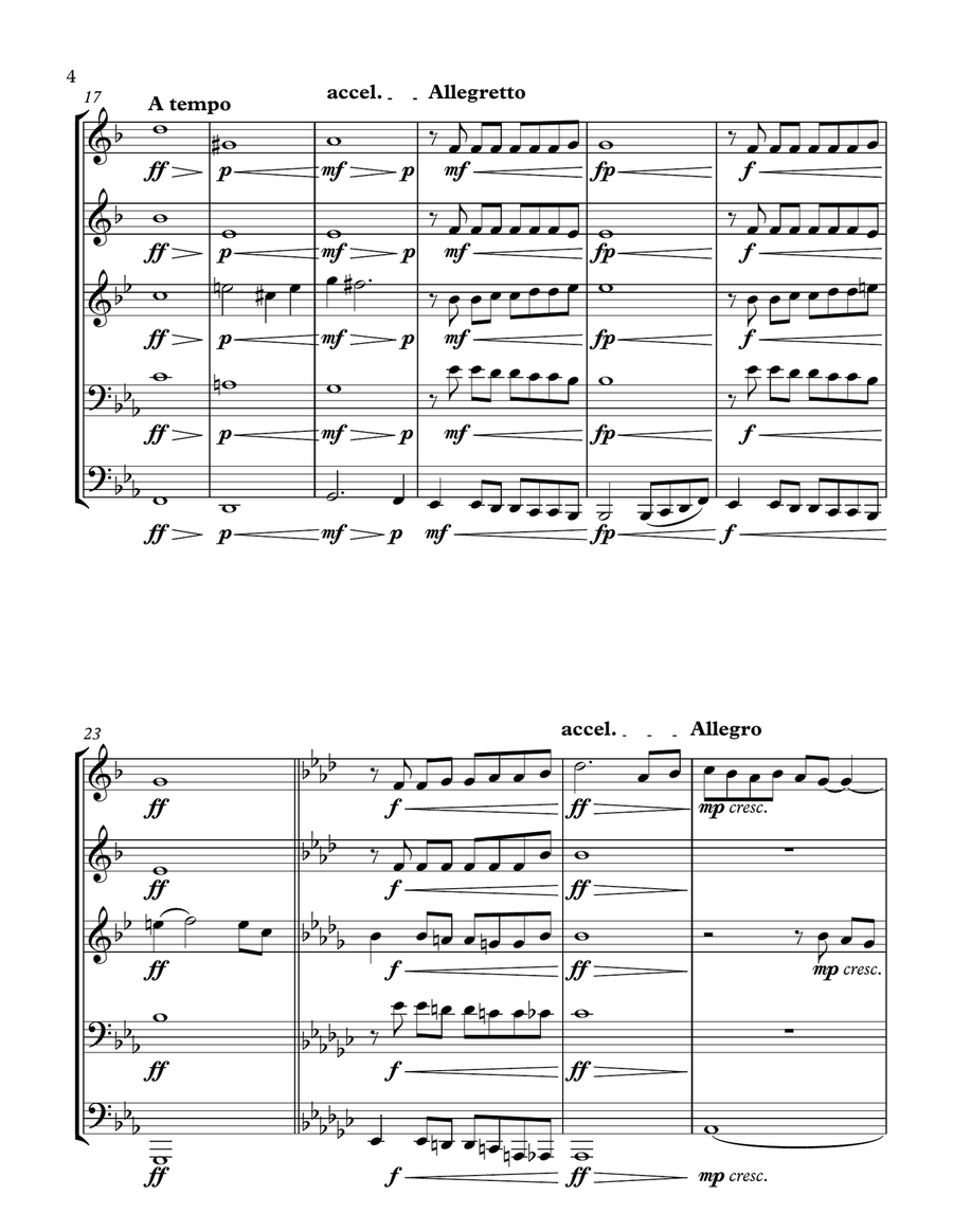 A Shield For Me - for brass quintet Brass Quintet scores gallery preview page 4