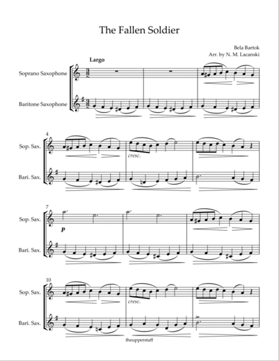 The Fallen Soldier The Fallen Soldier Woodwind Duet scores gallery preview page 2