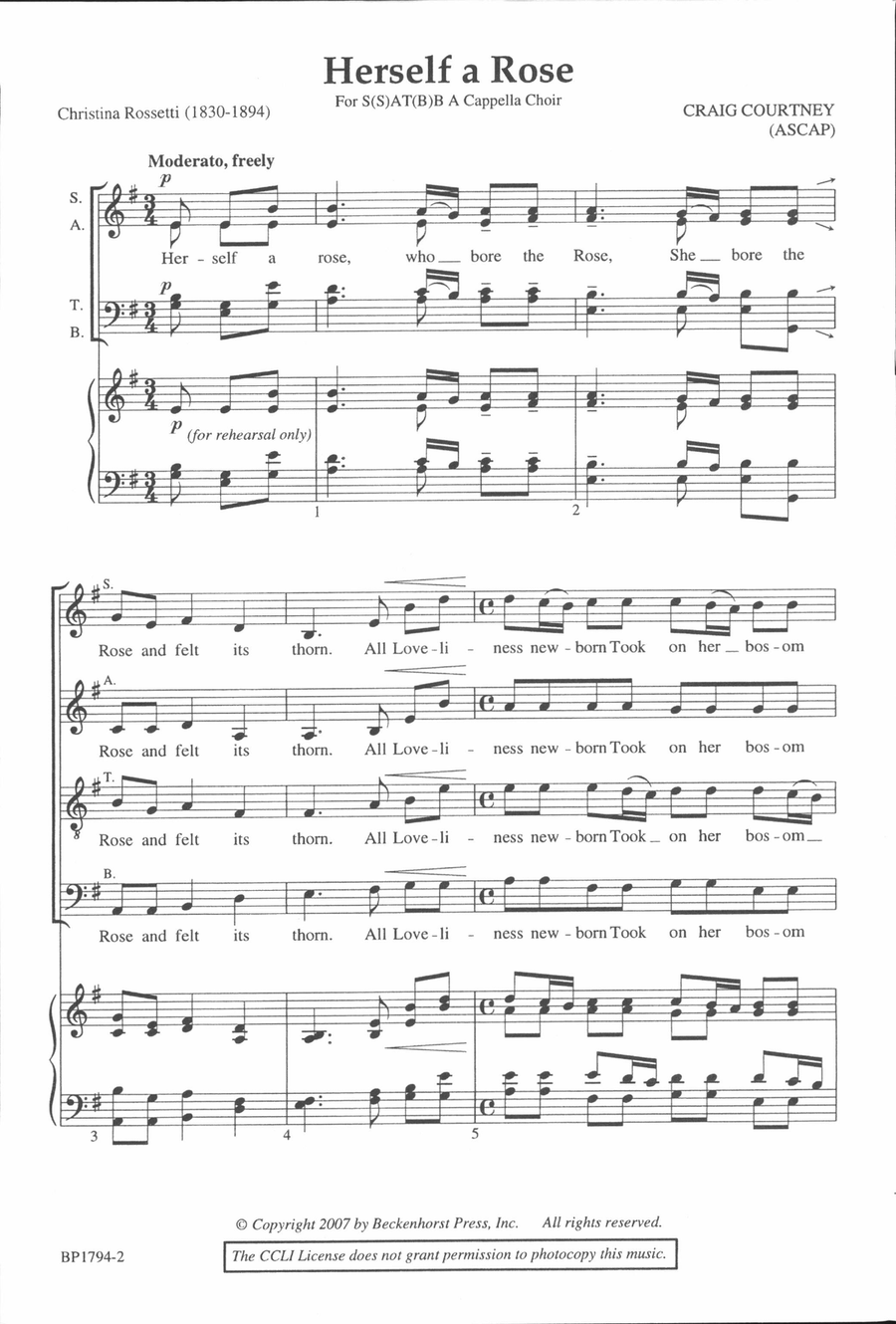 Herself a Rose 4-Part scores gallery preview page 2