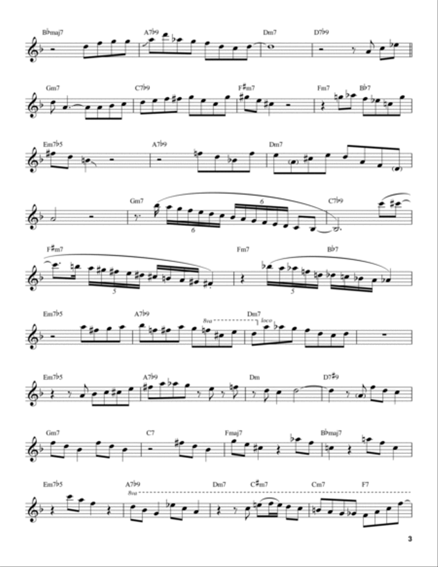 Autumn Leaves Tenor Saxophone scores gallery preview page 3