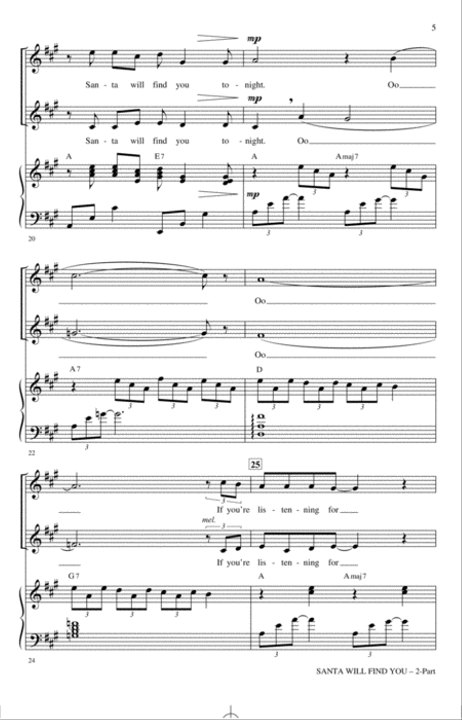 Santa Will Find You 2-Part scores gallery preview page 4