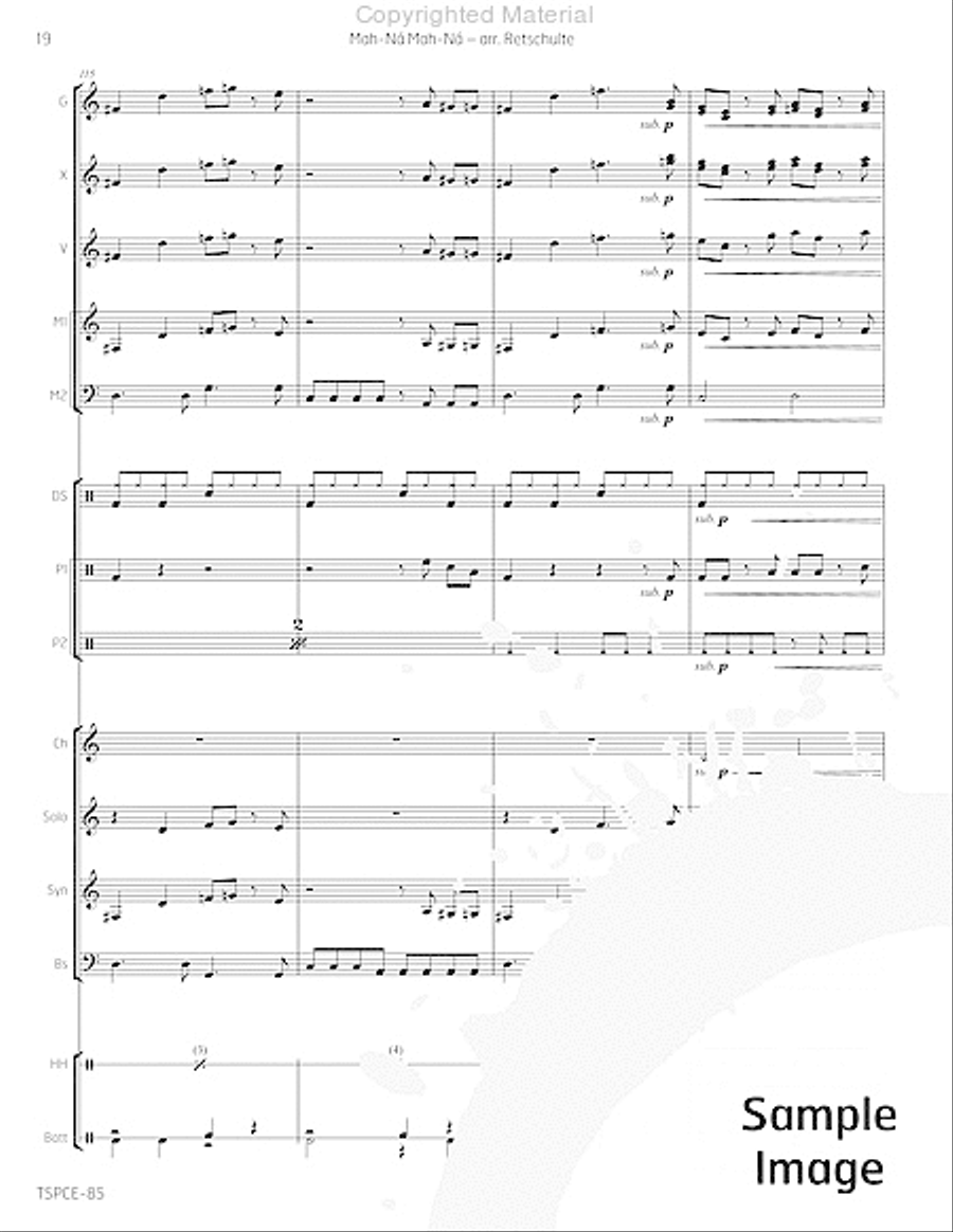 Mah-Na Mah-Na Percussion Ensemble scores gallery preview page 23