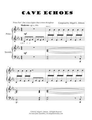Cave Echoes (Intermediate Piano Duet)