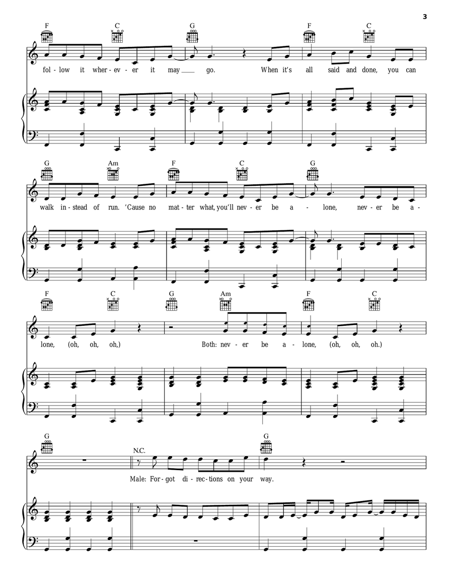 Compass Piano, Vocal, Guitar scores gallery preview page 3