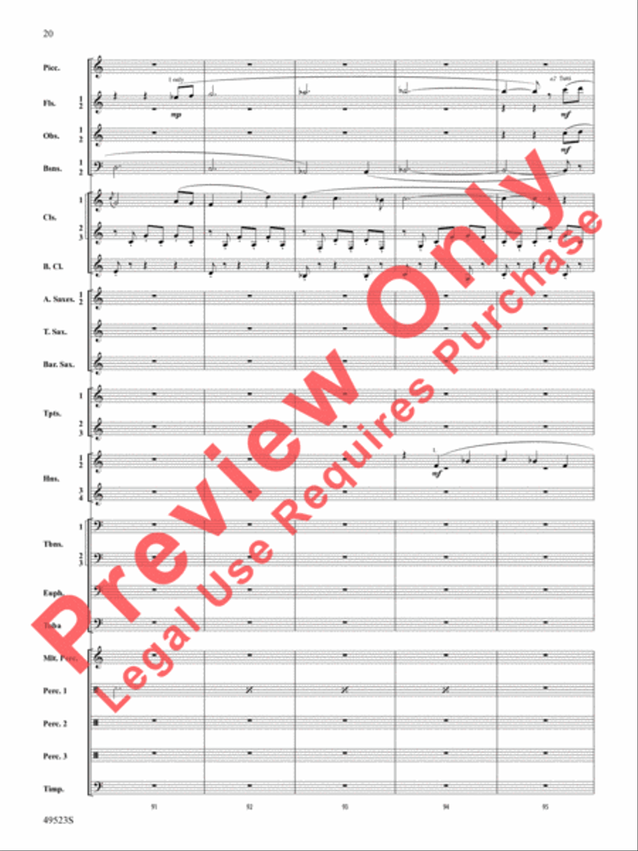 Life Eternal Concert Band scores gallery preview page 21