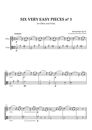 Book cover for Six Very Easy Pieces nº 3 (Andante) - Oboe and Viola