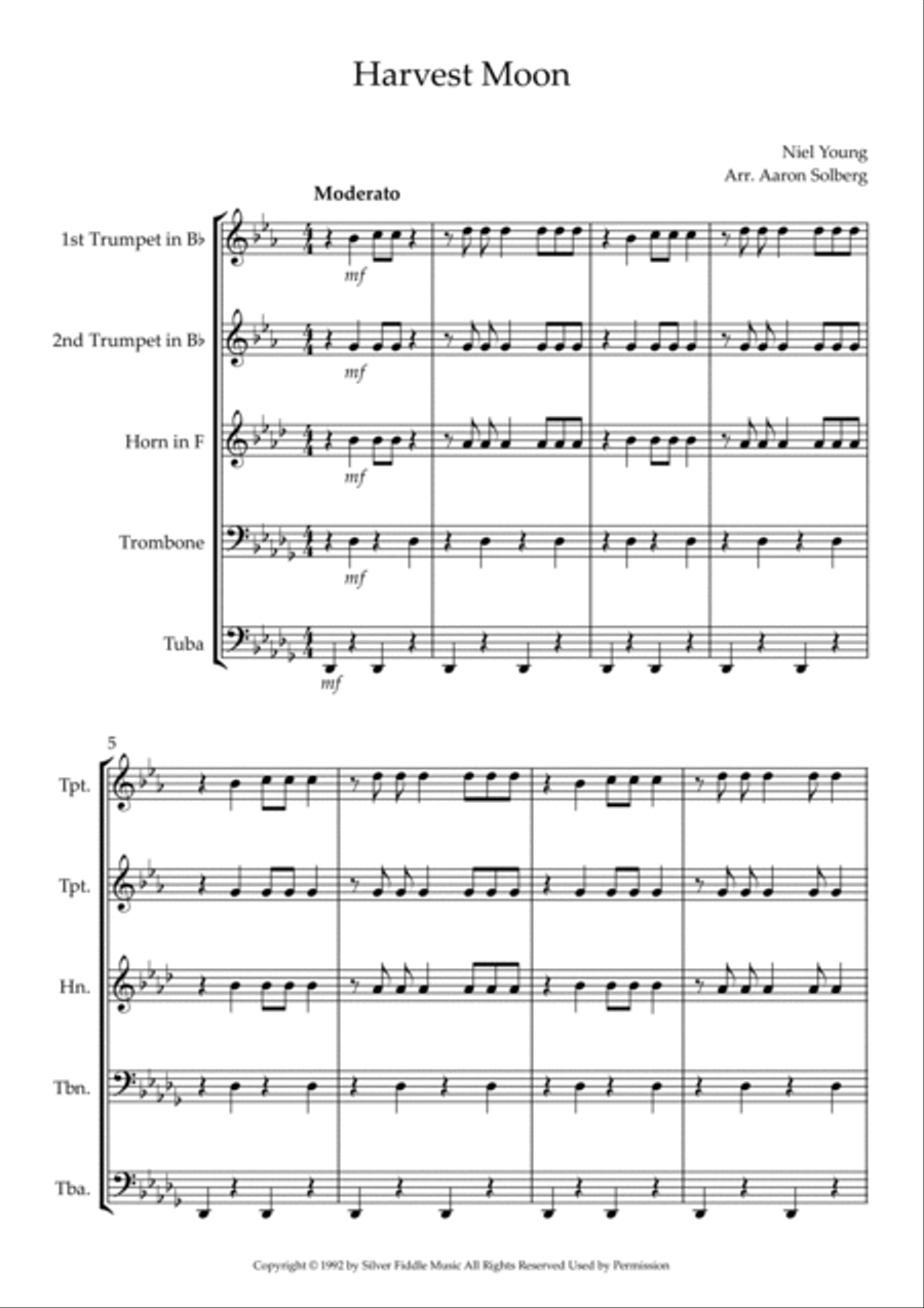 Harvest Moon Brass Ensemble scores gallery preview page 2