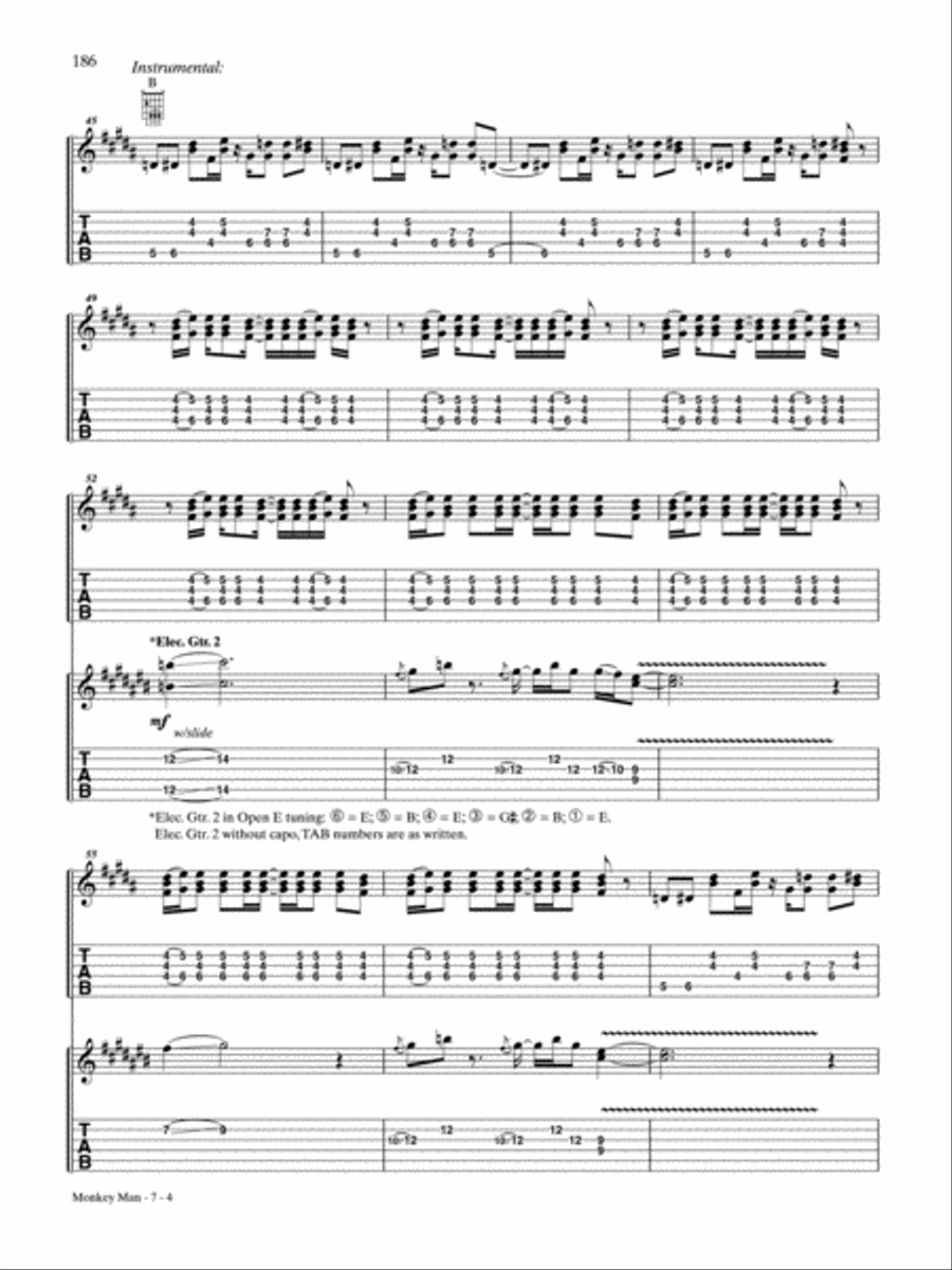 Monkey Man Monkey Man Guitar Tablature scores gallery preview page 4