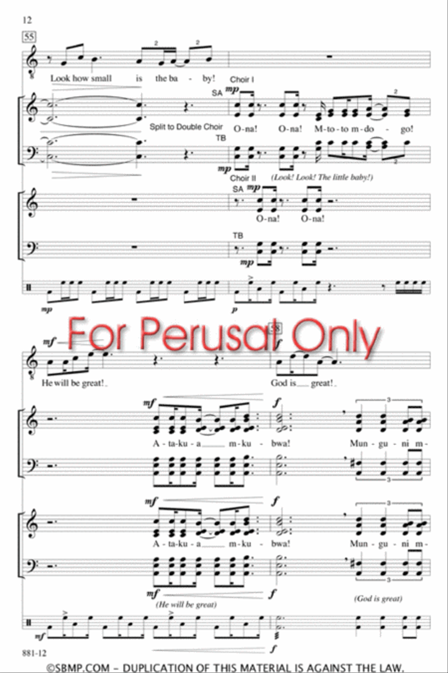 Alleluyah Sasa - SATB divisi Octavo Divisi scores gallery preview page 11