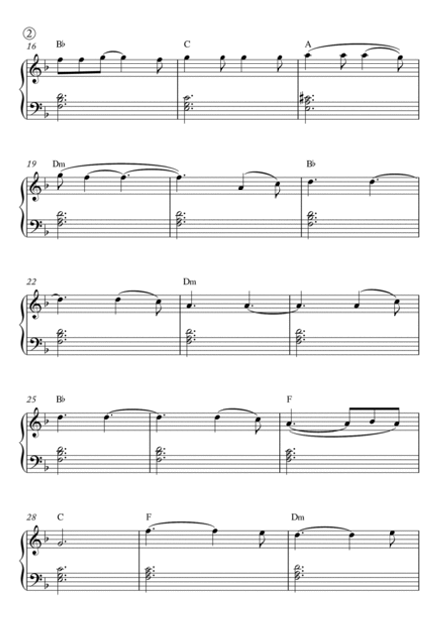 Hallelujah Hallelujah Piano Solo scores gallery preview page 2