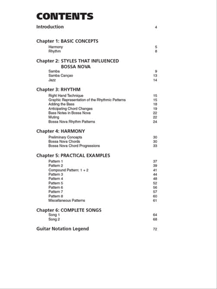 Bossa Nova Guitar Guitar Tablature scores gallery preview page 2