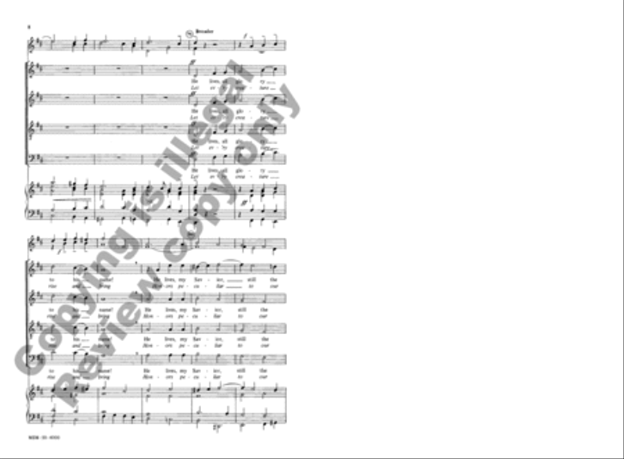 I Know That My Redeemer Lives (Jesus Shall Reign) 4-Part scores gallery preview page 8