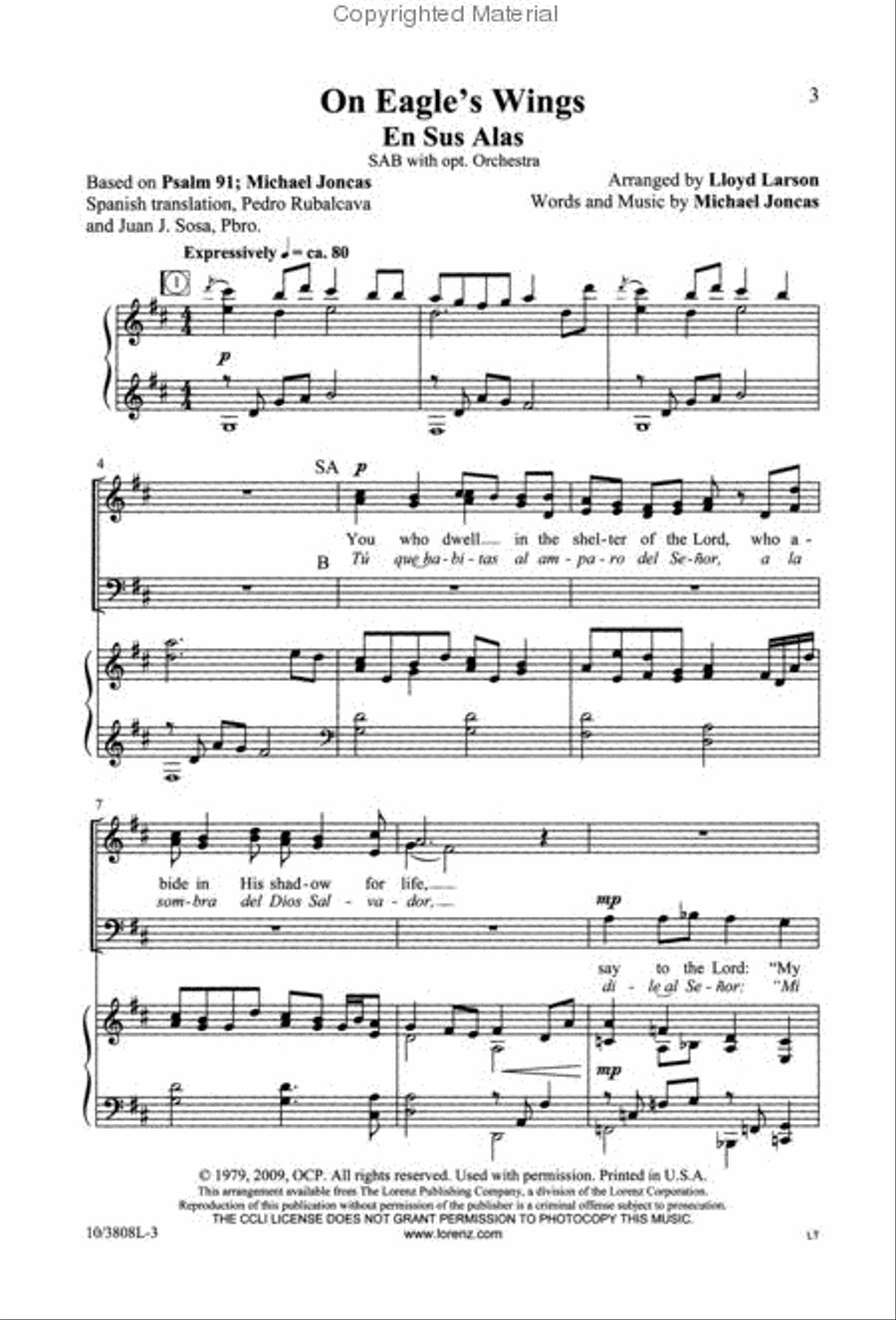 On Eagle's Wings 3-Part scores gallery preview page 2