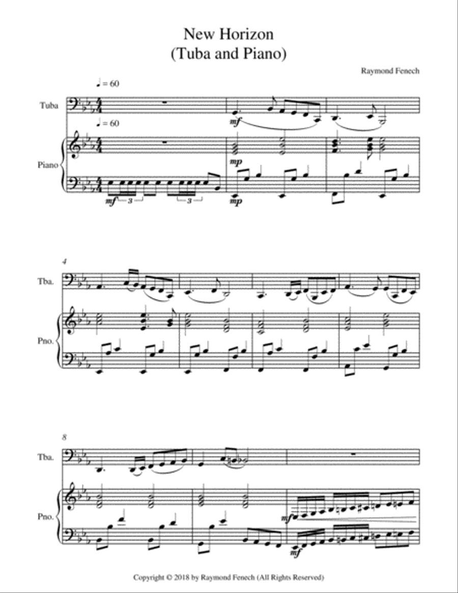 New Horizon - For Tuba and Piano Chamber Orchestra scores gallery preview page 5