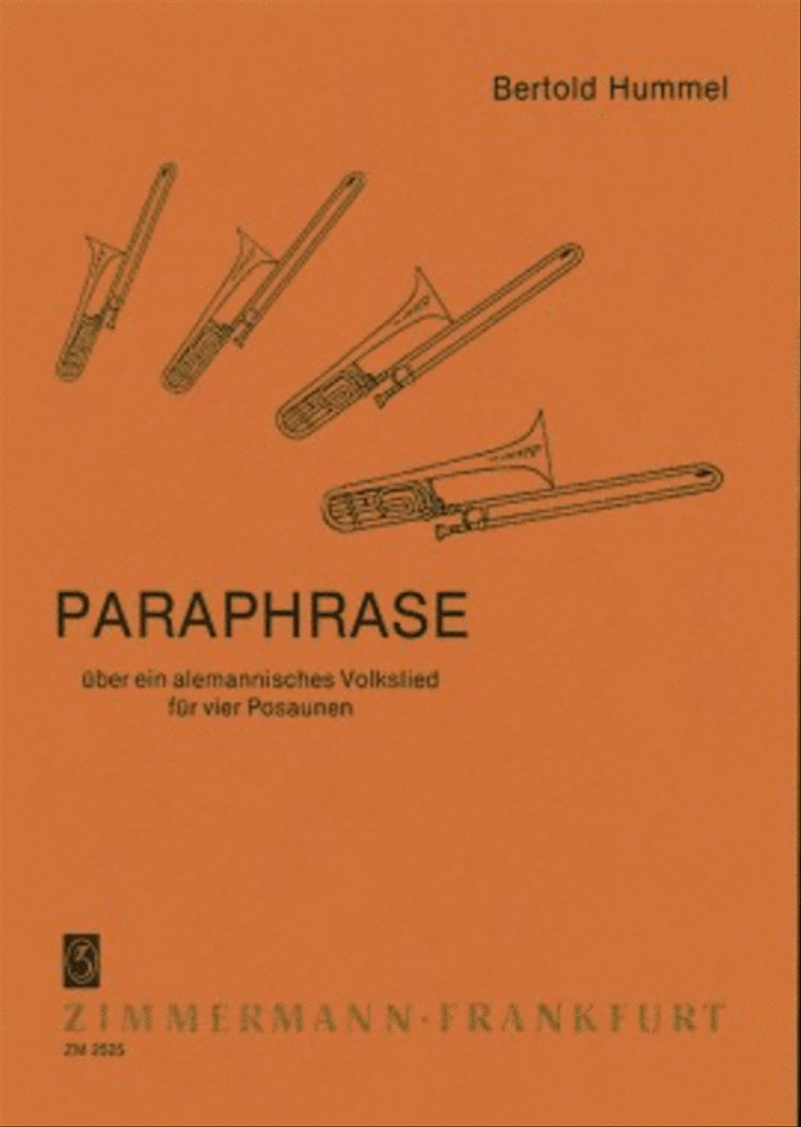 Paraphrase Paraphrase Trombone Quartet scores gallery preview page 1