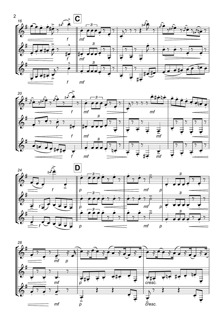 Nutcracker Suite - March: Clarinet Trio Clarinet Trio scores gallery preview page 2