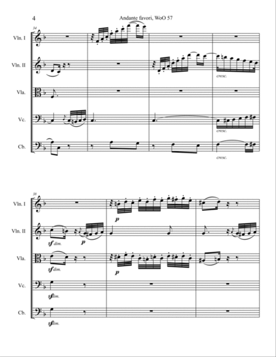 Andante Favori String Orchestra scores gallery preview page 4