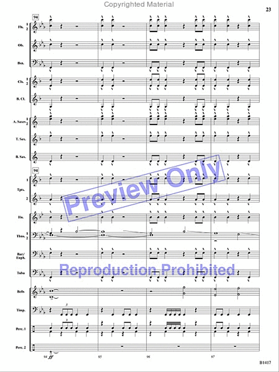 The Red Baron Concert Band scores gallery preview page 46